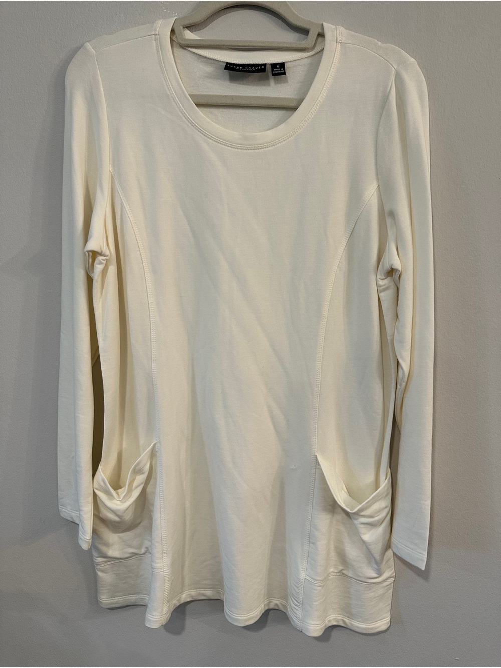 Like New | Susan Graver | Women’s Cream Long-Sleeve Tunic Top